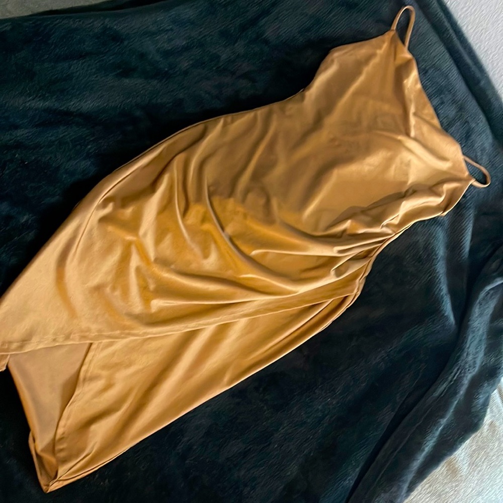 Dress dark gold